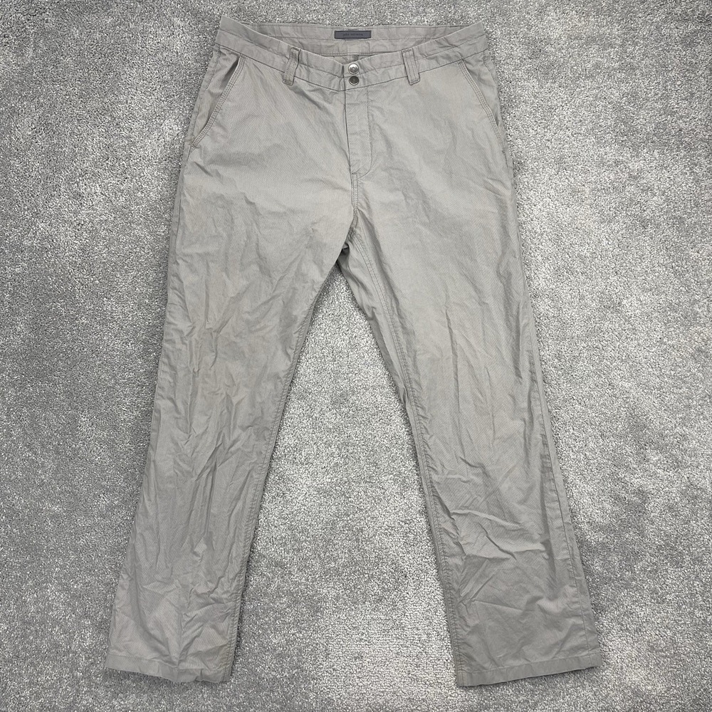 John Varvatos Womens Pants 52 (34x31) Gray Chino Metal Button Cotton